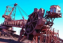 Stacker reclaimer at Saldanha Iron Ore Terminal